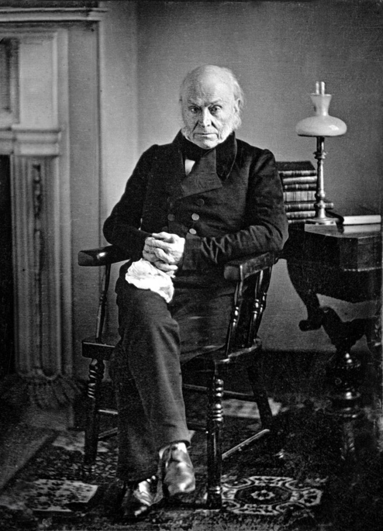 Древнейшая из известных фотография президента США - 1843 год  