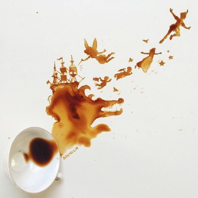 Когда пролитый кофе превращается в искусство