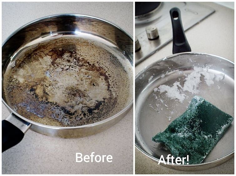 3. Отчистите налёт с вашей металлической посуды