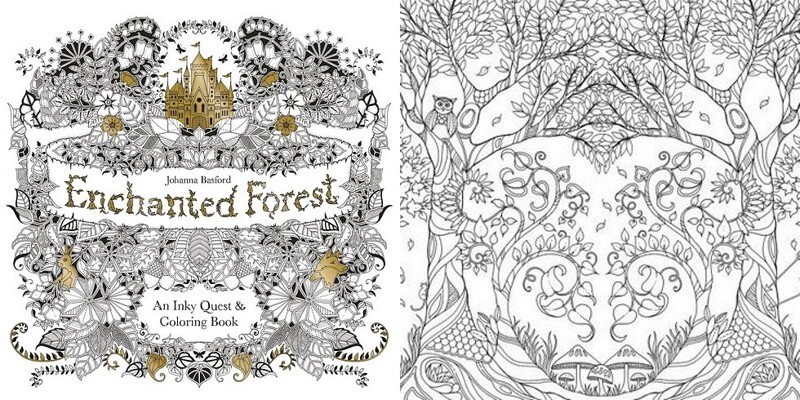 1. "Зачарованный лес: книга загадок и раскрасок" Джоанны Басфорд