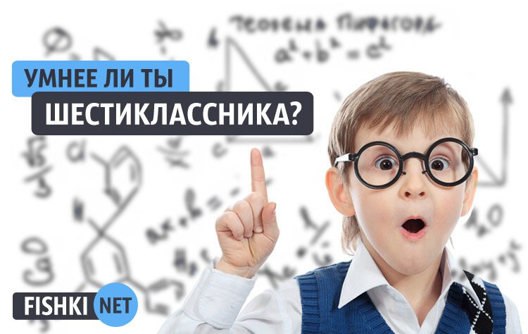 Умнее ли ты шестиклассника?