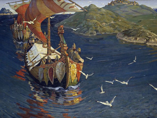 История: Торговый путь "из варяг в греки" вёл из моря