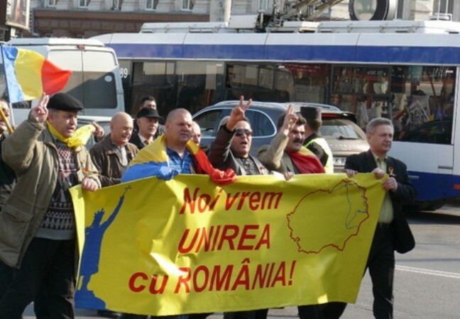 Карта, которую видят унионисты, как истинный состав Румынии