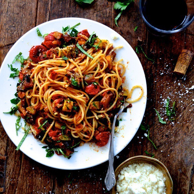 15. Рататуй со спагетти