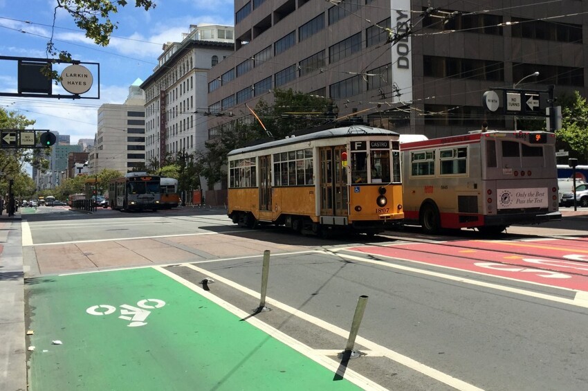 Исторические трамваи Сан-Франциско - F-line 