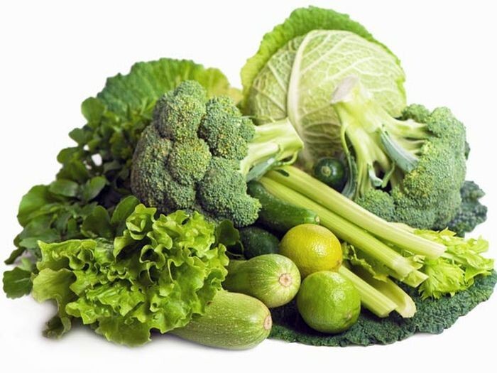9. Зеленые овощи