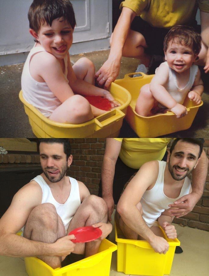 До и после: 35 воссозданных детских фотографий