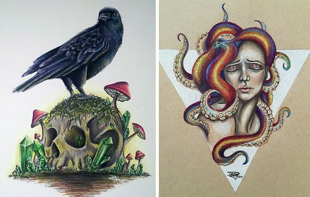  17-летняя художница-самоучка создаёт потрясающие рисунки