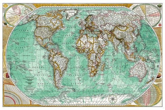 25. Карта мира, на которой можно отмечать флажками посещённые места
