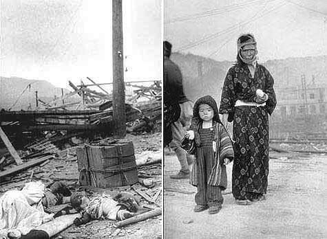 Хиросима и Нагасаки после взрыва