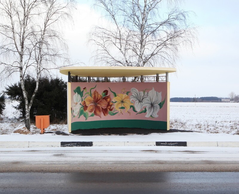 Автобусные остановки в Беларуси, которые были расписаны в 80-х