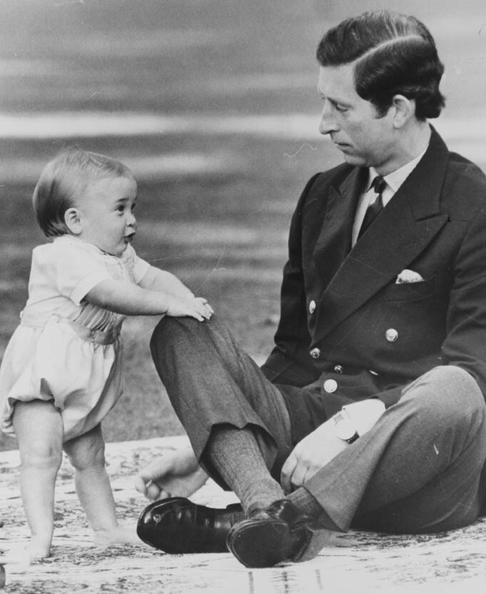Принц Чарльз с сыном Уильямом