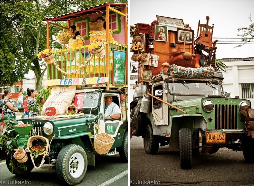 Willys Jeep - главный герой красочного переезда по-колумбийски
