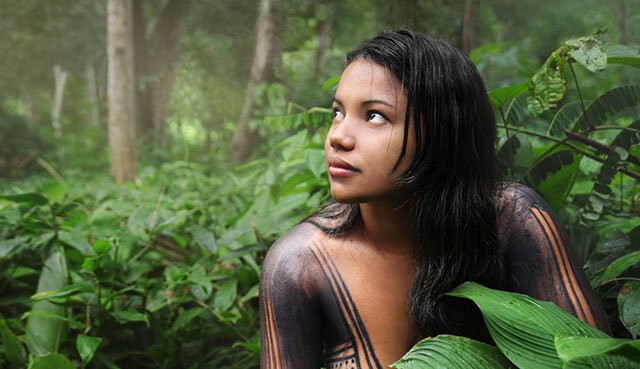 Портрет девушки из одного из племён Амазонки