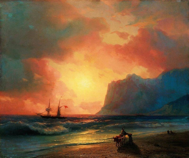 9. Заход солнца на море (1866)