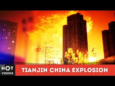 Взрыв в китайском порту. Синхронизация 6 камер 