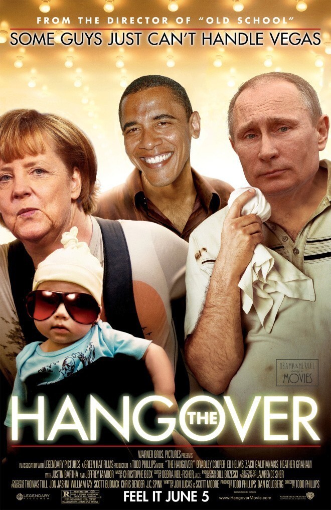 Меркель, Путин и Обама в роли героев известных кинофильмов