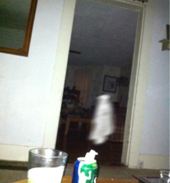 15. Друг этого парня постоянно говорил, что он видит призрака в гостиной. Парень сделал фото, и вот что из этого получилось.