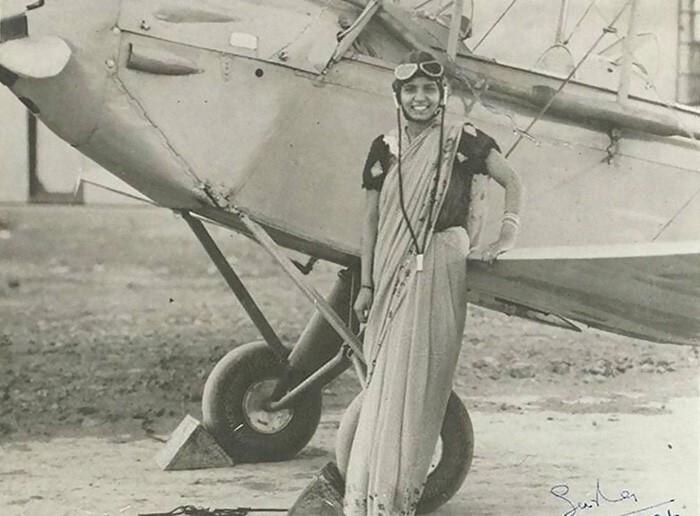 21. Сарла Тхакрал - первая индийская женщина-пилот. Она получила лицензию пилота в 1936 году в возрасте 21 года 