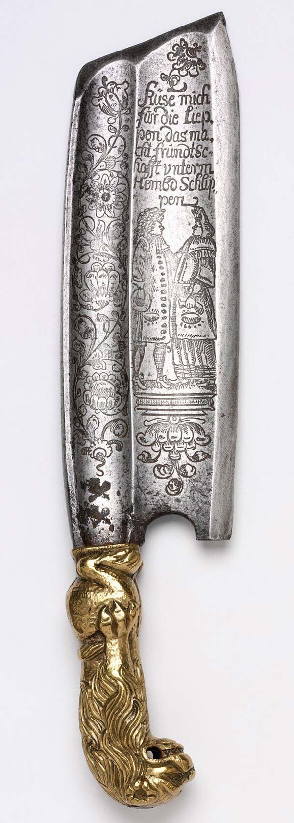 7. Нож бондаря. Сталь, латунь. Германия, 1702 год.