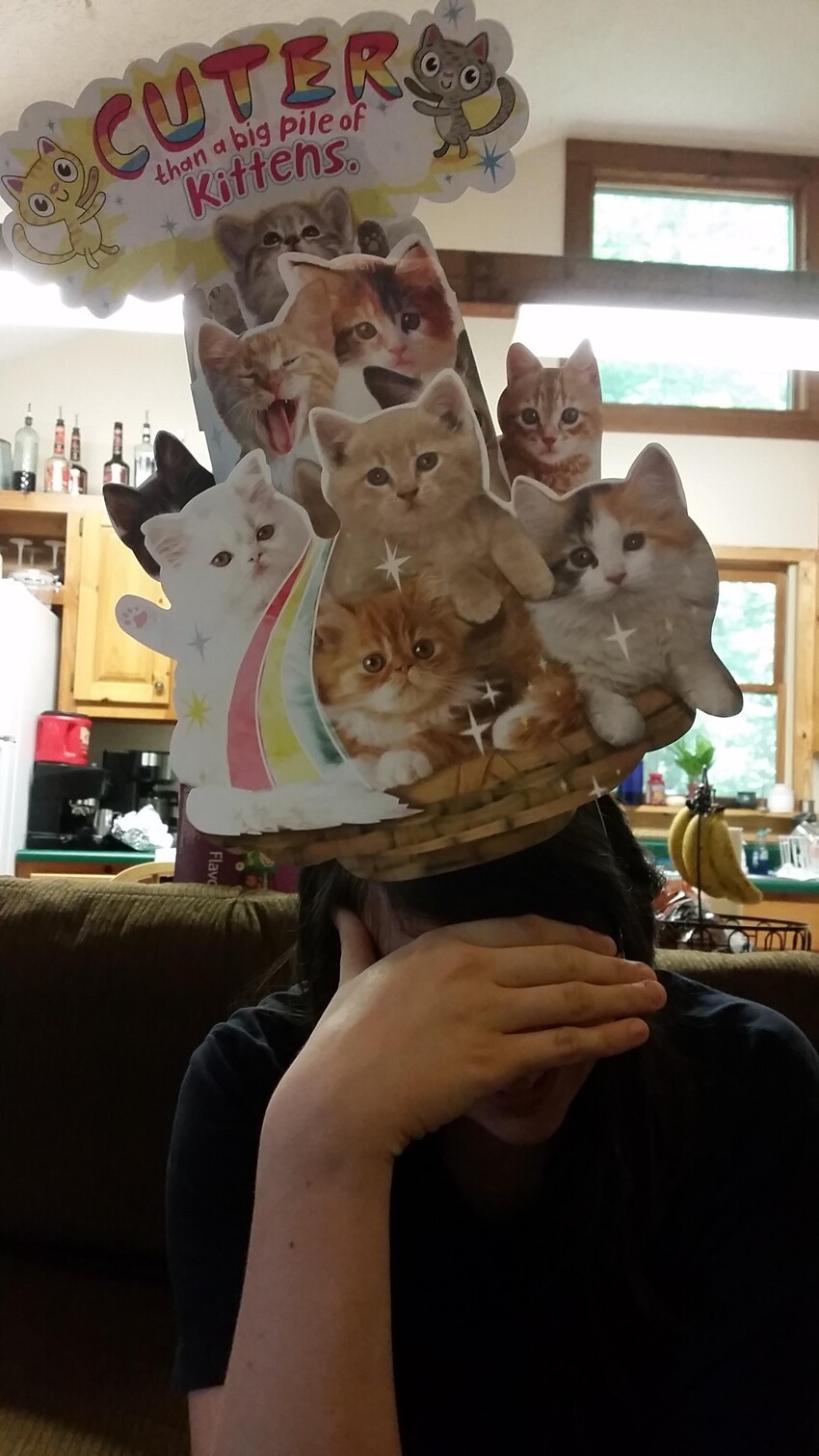 Праздничная шляпка с котятами