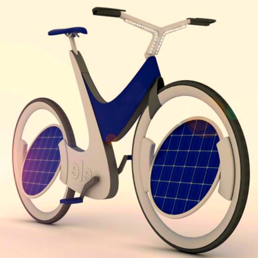 Электро-велосипед с солнечными батареямиВесьма необычную концепцию электро-велосипеда предложил дизайнер Mojtaba Raeisi
