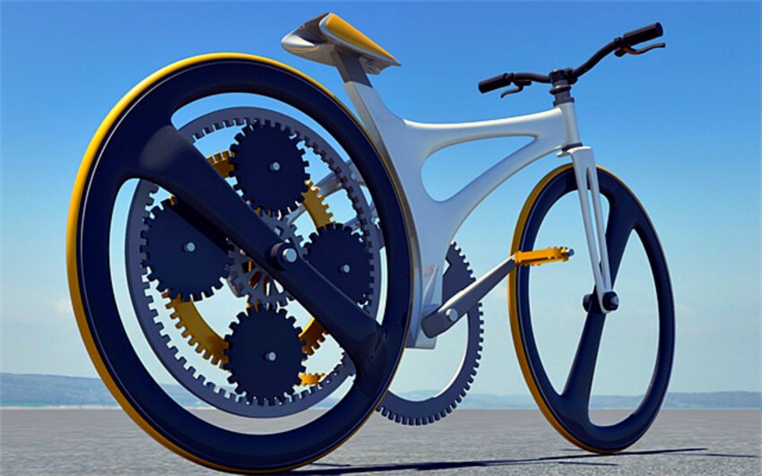 Велосипед ORBITAL представляет из себя карбоновую конструкцию с необычным механизмом движения1