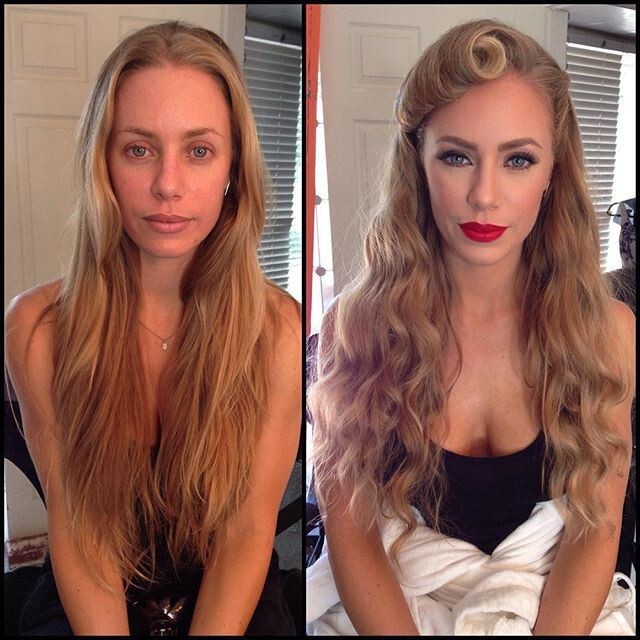 Фото самых известных моделей Playboy до И после макияжа