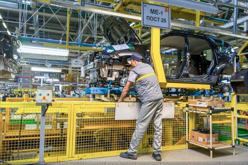 Производство автомобилей Renault цехах бывшего завода АЗЛК
