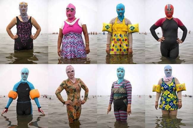 20. Facekini - маска, дополняющая купальный костюм