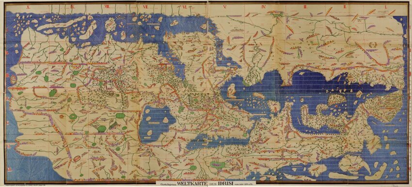 1. Рожеровая карта мира аль-Идриси, 1154 год