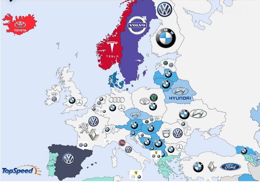 В Европе — без сюрпризов: доминируют «немцы». Особенно BMW.