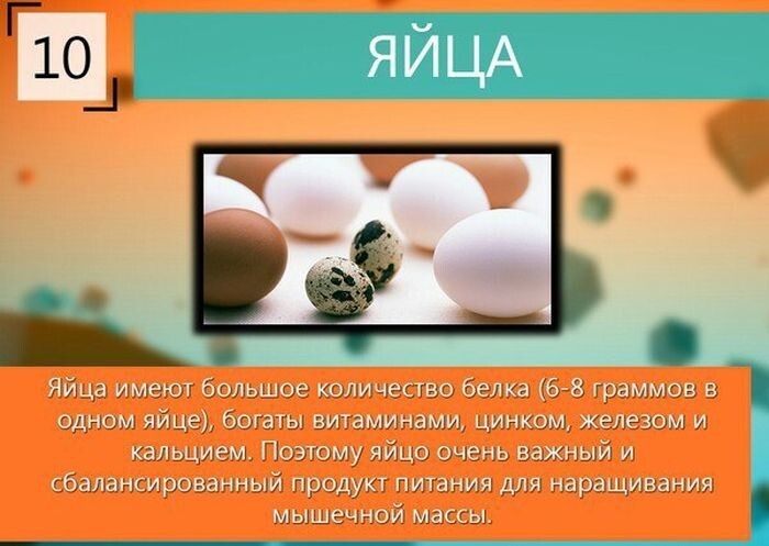 10 самых лучших продуктов для роста мышц