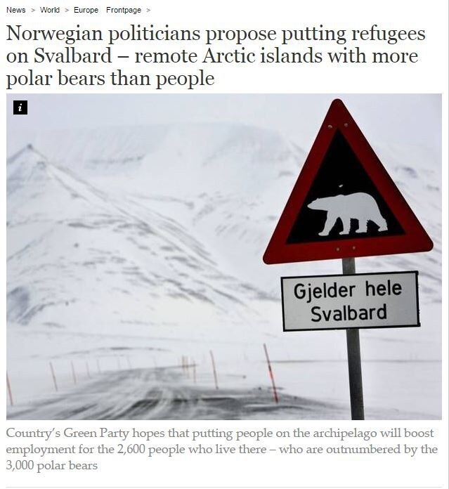Отправьте беженцев на Северный полюс