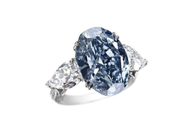 6. Кольцо с голубым бриллиантом от Chopard, $16,26 миллионов