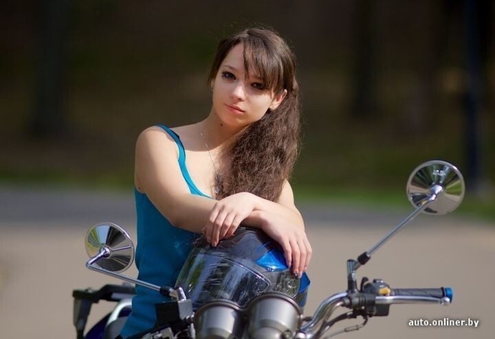 Мотоциклистка Вера и ее Suzuki GS