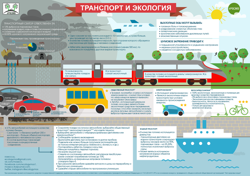 Инфографика "Транспорт и экология"