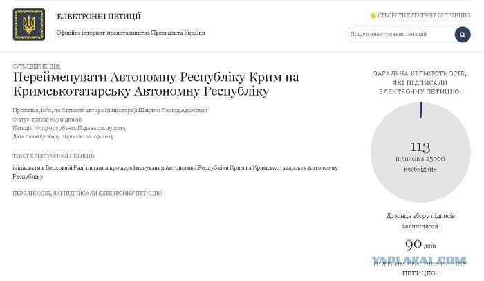 Юмор:Петру Порошенко предложили переименовать Крым