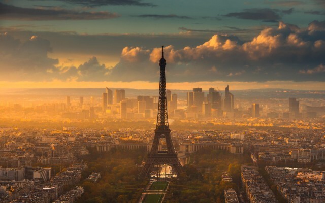 Закат в Париже. Фотограф Coolbiere. A.