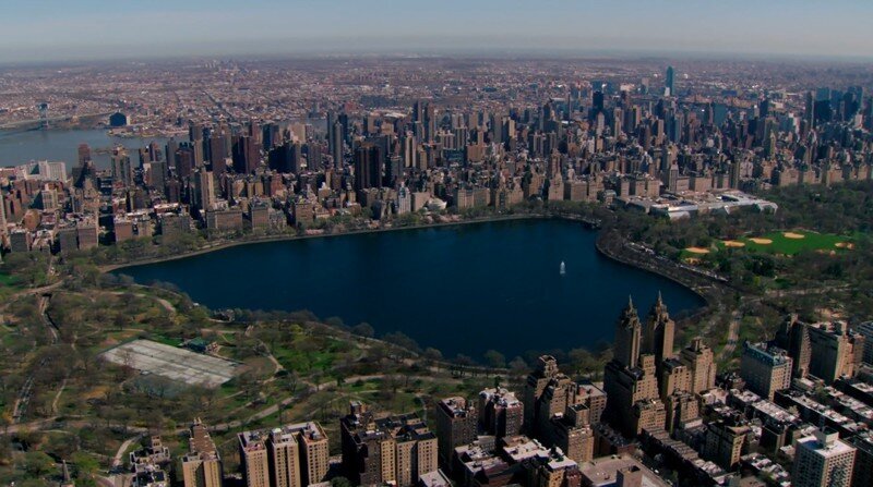 Центральный парк в Нью-Йорке. Вид с воздуха.