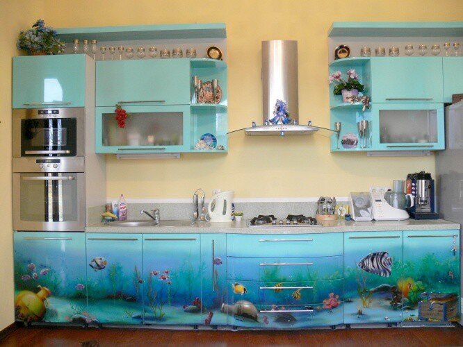 Кухня-аквариум
