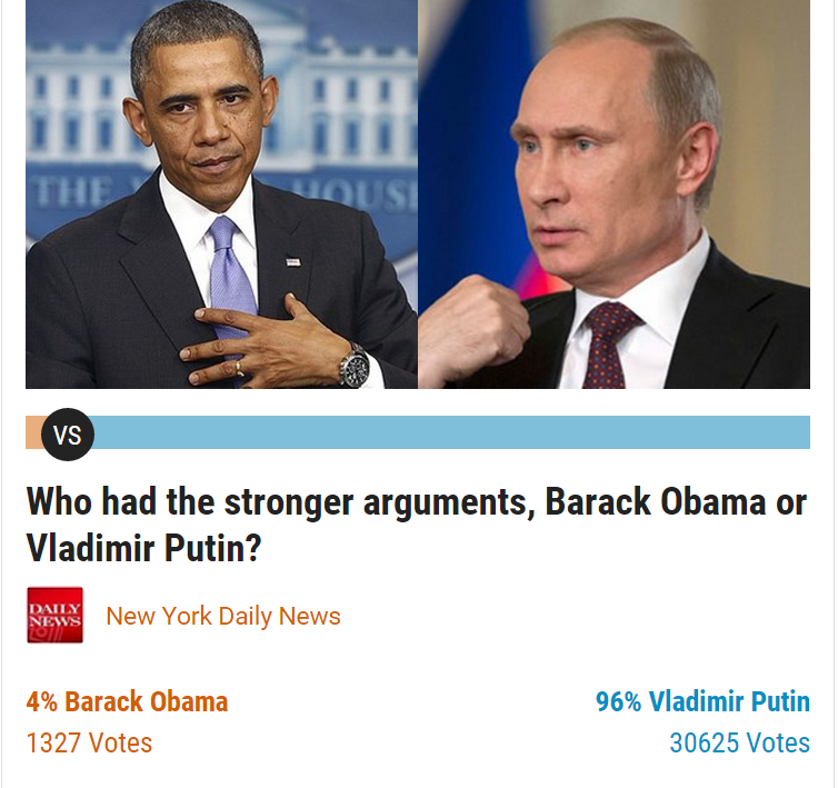 Американцы голосуют за Путина