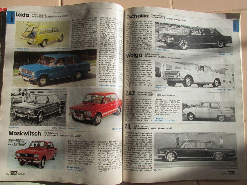 Цены на советские и европейские автомобили конца восьмидесятых