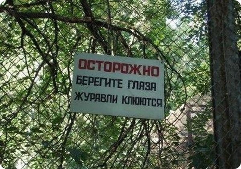 Забавные таблички в зоопарке