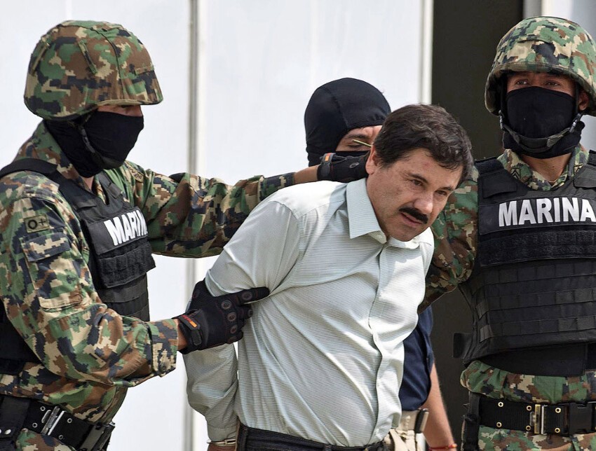 1. Мексиканский наркобарон по прозвищу Эль-Чапо (Коротышка) из тюрьмы «Альтиплано» - 2015 год