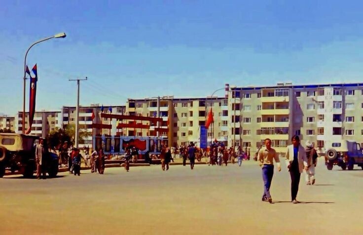 Кабул 1980-х с двумя УАЗиками: