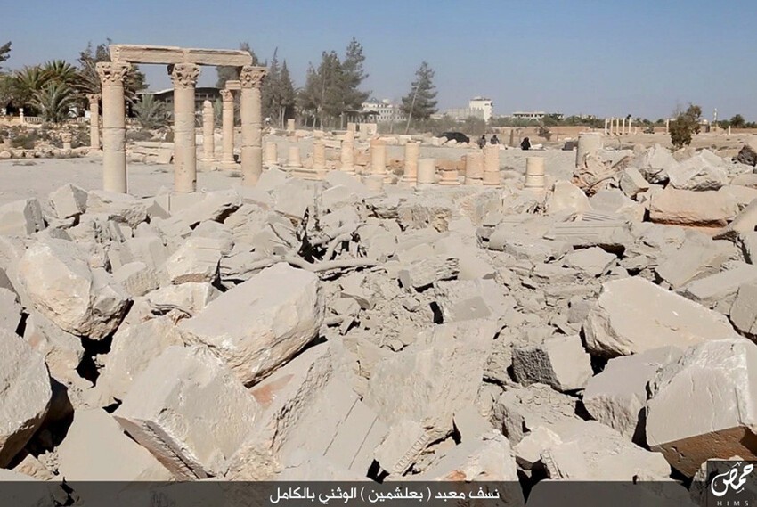 Руины храма Баал-Шамина после взрыва