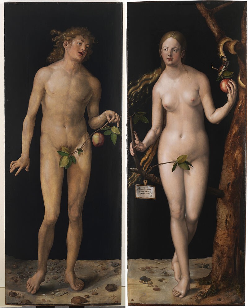 Адам и Ева. Почему их изображают с пупком? Ведь они не были рождены?