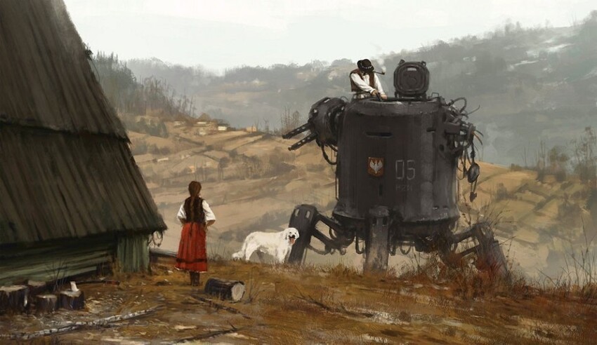 Картины механизированных роботов, атакующих Восточную Европу