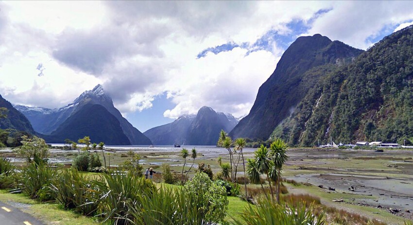 18. Конец шоссе в Новой Зеландии. (Фото Google, Inc.):